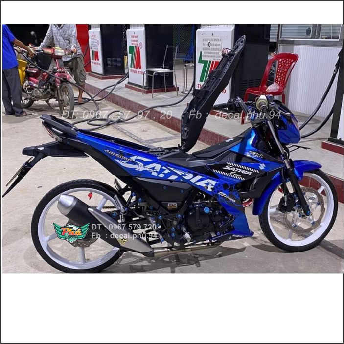 Tem Rời Satrai Xanh đen trắng (B)