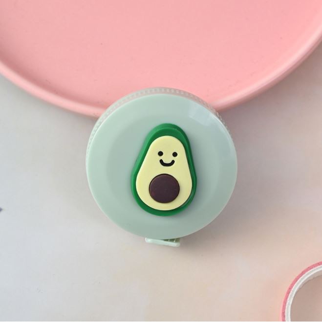 Móc Khóa Hình Thước dây cuộn mini rút tự động dáng tròn hình minh họa dễ thương