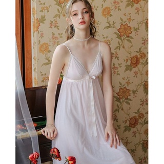 Váy ngủ trắng hai dâY