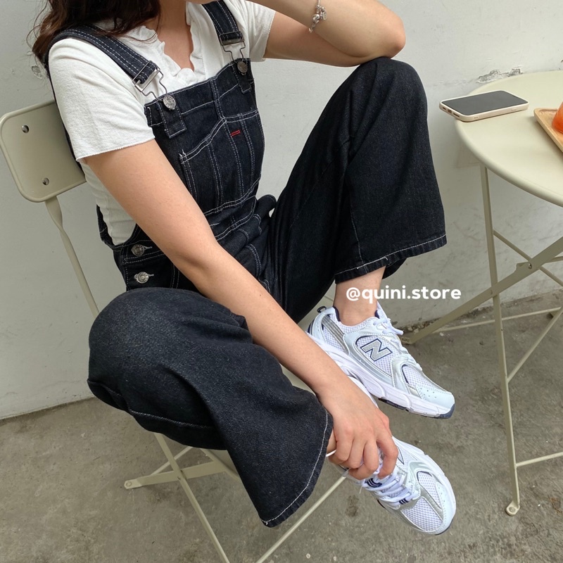 Quini.store - Quần Yếm Jeans Ống Suông Full Size - QUINI STORE - Ảnh Thật Shop Chụp