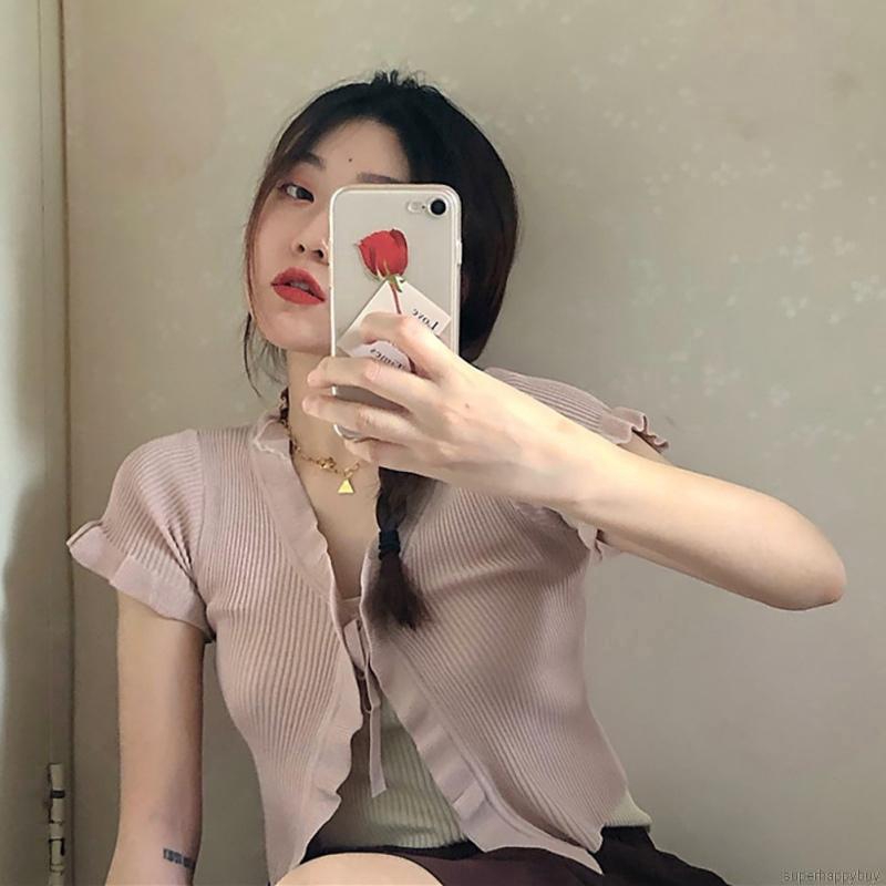Áo cardigan dệt kim thời trang phong cách Hàn Quốc cho nữ