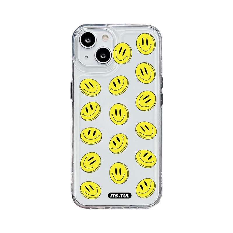 Ốp lưng điện thoại IPhone ITS.TUL mẫu Mặt cười vàng - Mặt vàng méo - Mặt cười sicks - Bullshit