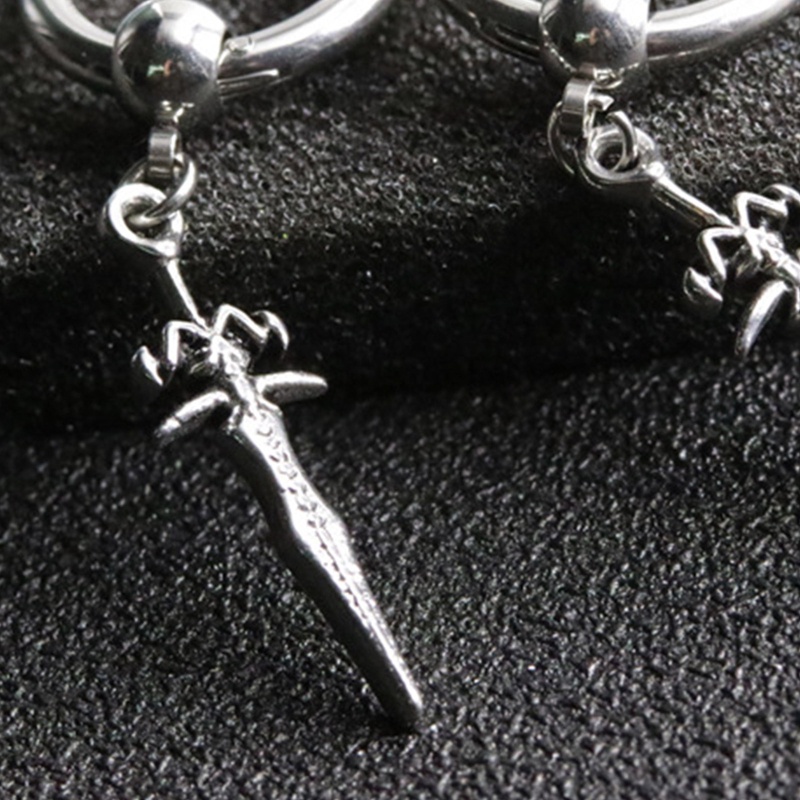 Khuyên Tai Tròn Bằng Thép Không Gỉ Mặt Thánh Giá Cho Nam Và Nữ