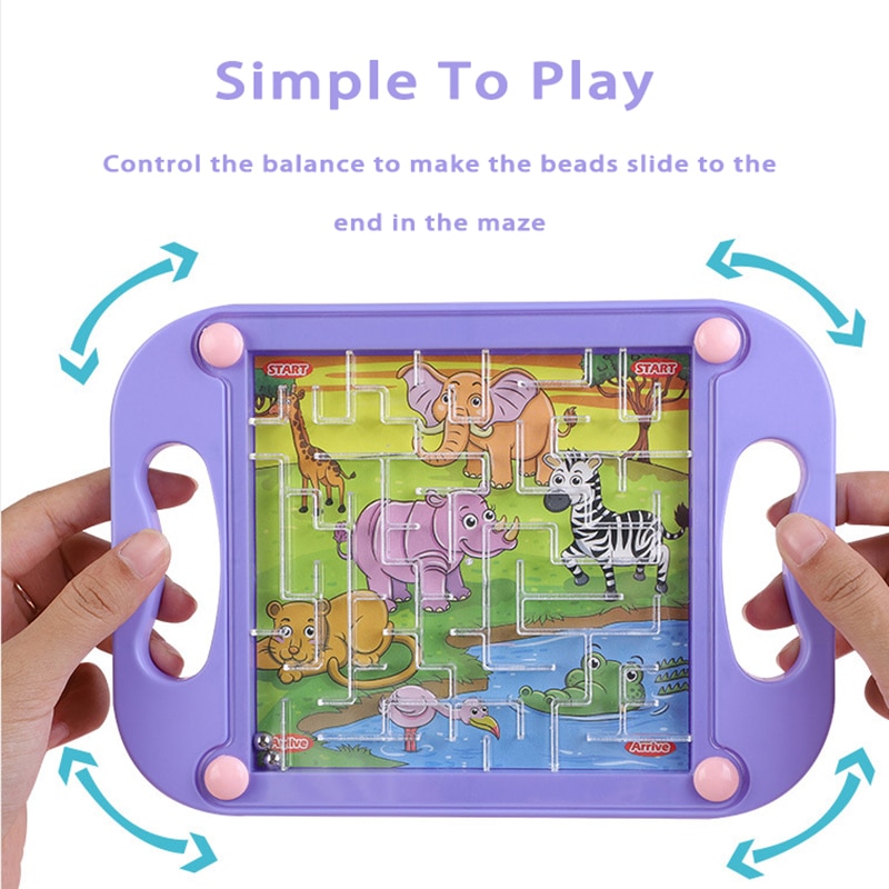 Trẻ em mới 3D Mê cung Đồ chơi giáo dục Bé cân bằng Bóng Bảng mê cung Câu đố Montessori Mê cung Trò chơi Cân bằng Đồ chơi Phổ biến Quà tặng cho trẻ em