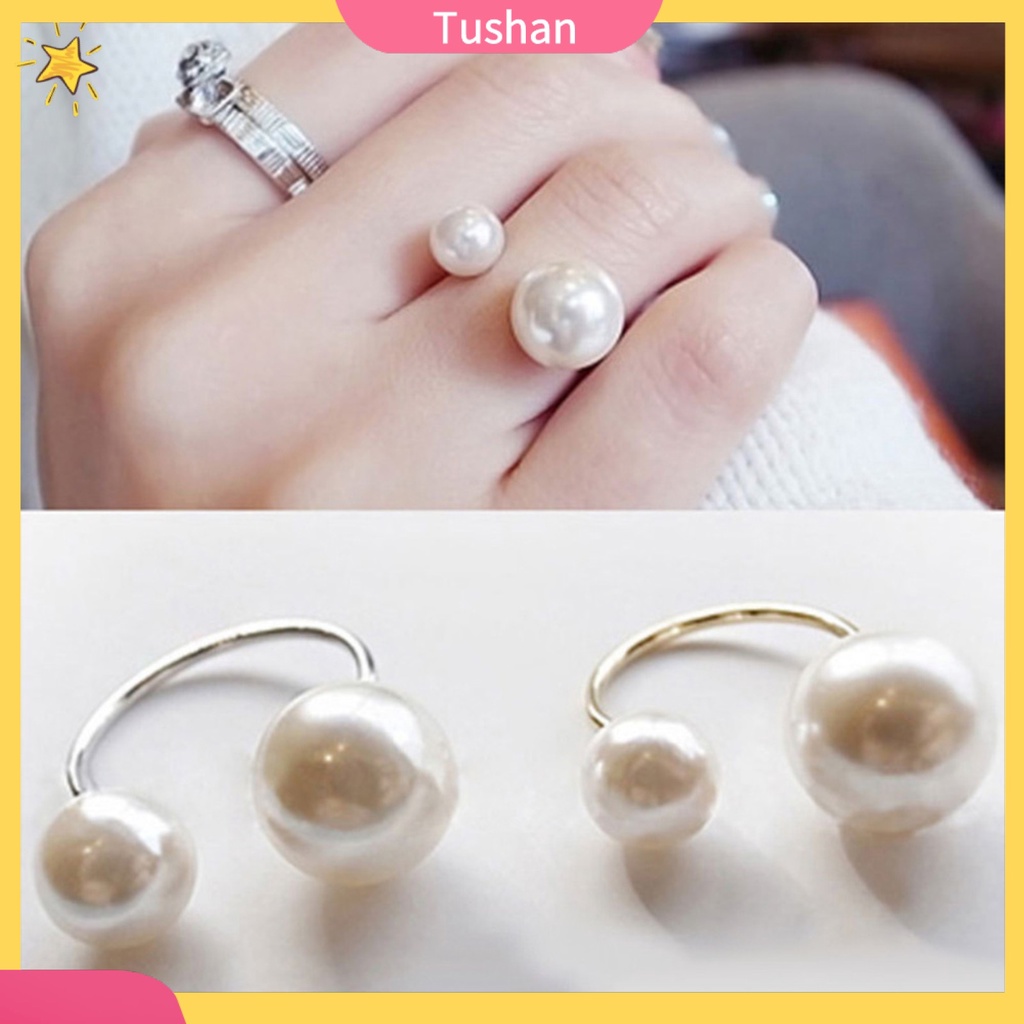 Nhẫn Hở Đính Hạt Ngọc Trai Nhân Tạo Thời Trang