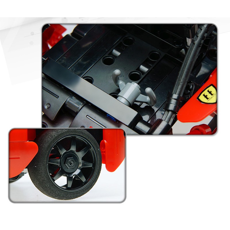 Đồ Chơi Lắp Ráp Xếp Hình Điều Khiển Từ Xa RC Mô Hình Siêu Xe Thể Thao Ferrari Red Storm CaDA C51009 Với 380PCS
