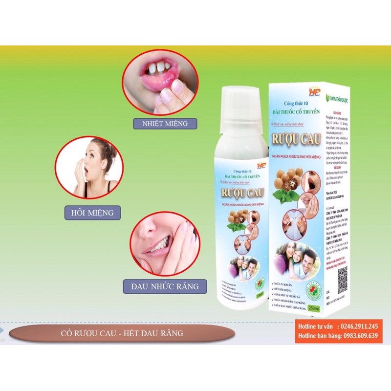 Nước Súc Miệng Thảo Dược Rượu Cau - ngăn ngừa nhức răng hôi miệng