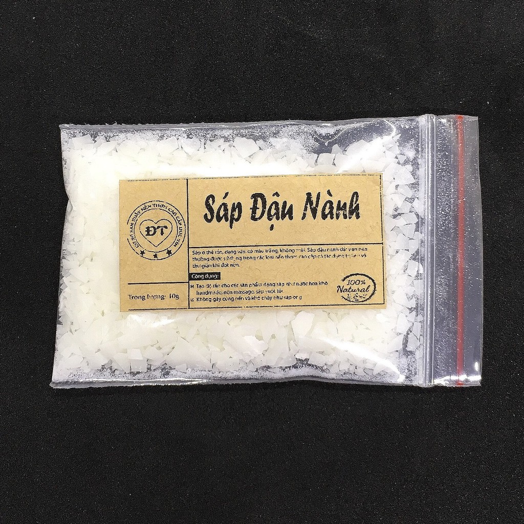 100g sáp đậu nành cứng cao cấp làm nến 100% thiên nhiên an toàn cho người sử dụng