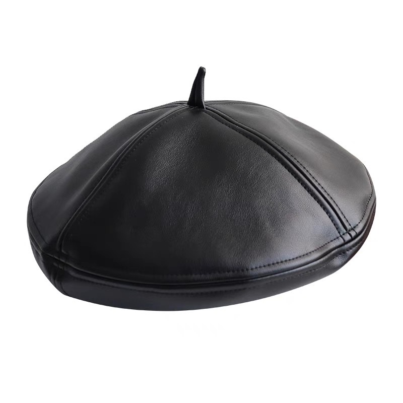 Mũ beret MG STUDIO vải pu 5 màu sắc lựa chọn