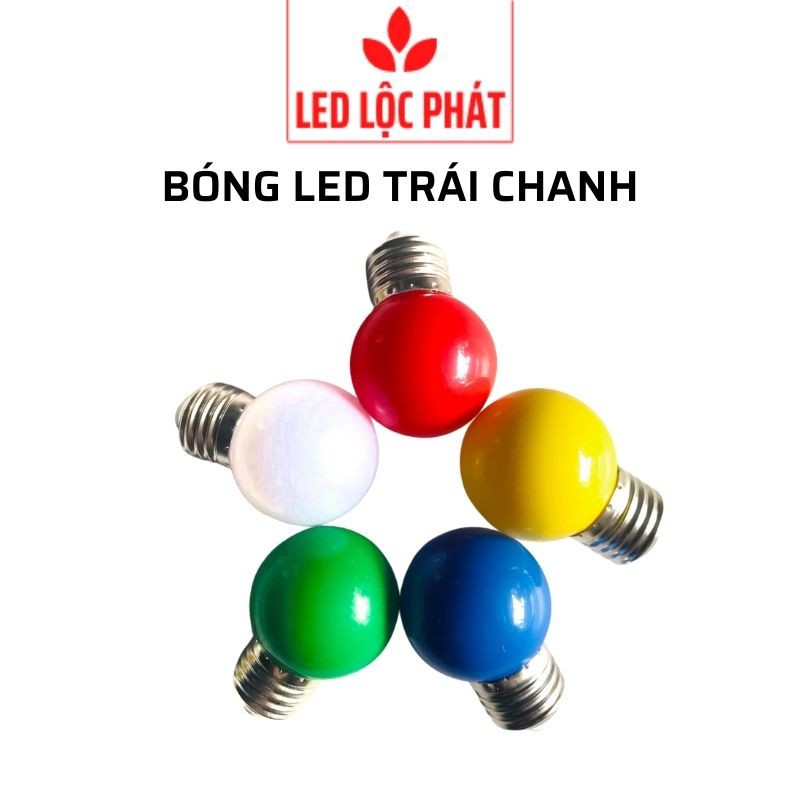 Bóng Đèn Led Tròn 3W Trang Trí Nhiều Màu, Đèn Led Chanh