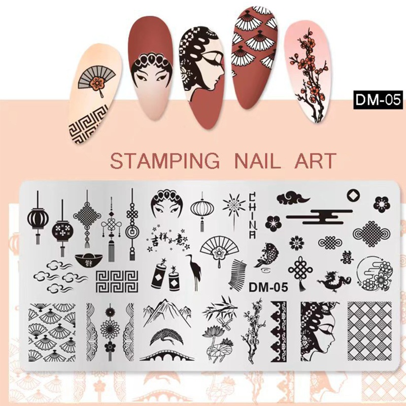 Khuôn Trang Trí Móng Tay Bằng Kim Loại Họa Tiết Hoa Bướm Xinh Xắn