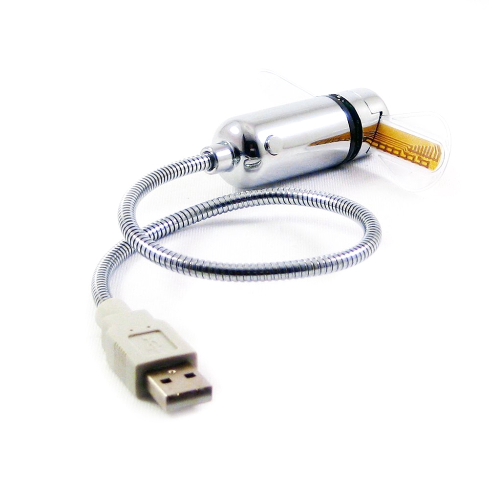 Quạt làm mát phối đồng hồ treo tường mini có đèn LED USB điều chỉnh được nhỏ gọn dành cho văn phòng