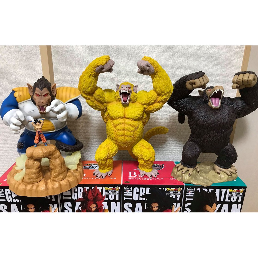 Mô hình Dragonball chính hãng - Vegeta Oozaru, Goku Oozaru, Golden Oozaru - Ichiban kuji