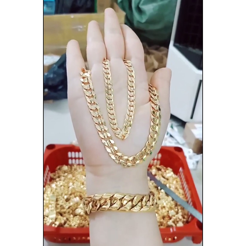 Vòng cổ khoen lật mạ vàng 18K 24K cao cấp thời trang sang chảnh