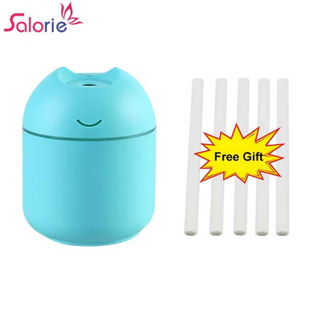 Máy khuếch tán tinh dầu Salorie tạo độ ẩm không khí bằng sóng siêu âm có đèn led 200ml