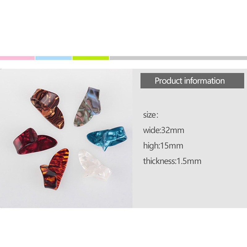 4 Pieces Thumb Finger Guitar Pick Celluloid Mediator Thumbpick for Ac