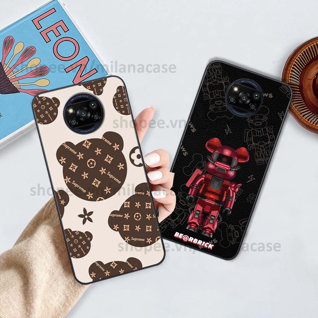 Ốp Xiaomi Poco X3 / Poco X3 Pro gấu be@rBrick gấu Teddy Kaws siêu đẹp, phong cách, cá tính
