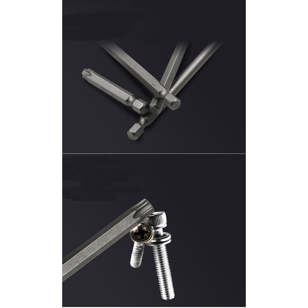 Bộ hoa thị lục giác cho khoan pin và máy bắt vít dài từ 50mm đến 200mm T6 đến T40