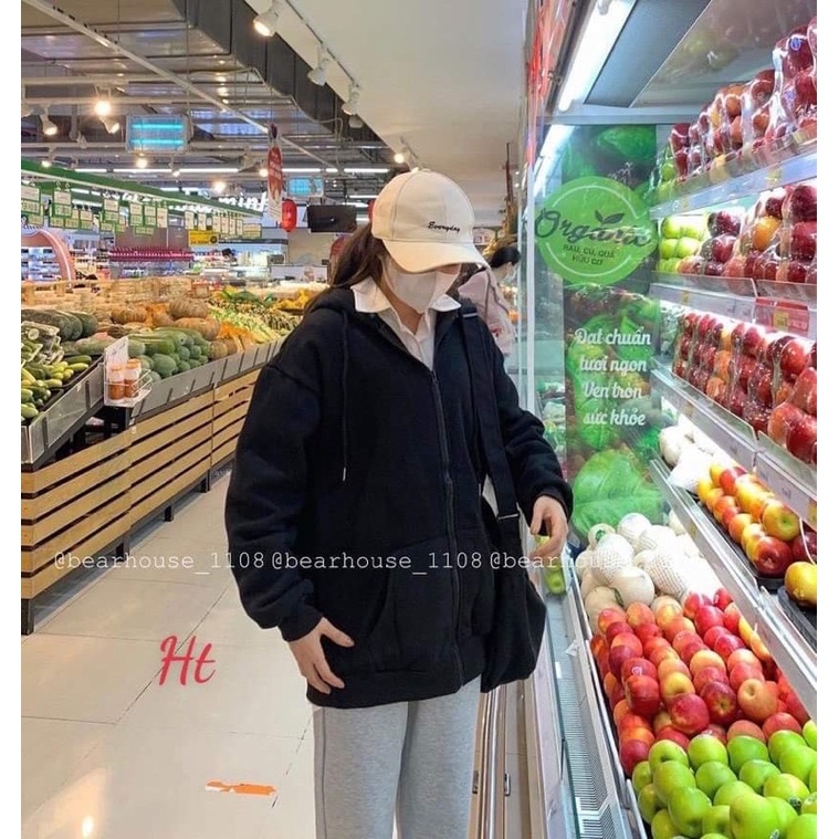 Bộ khoác trơn quần bom xám H26