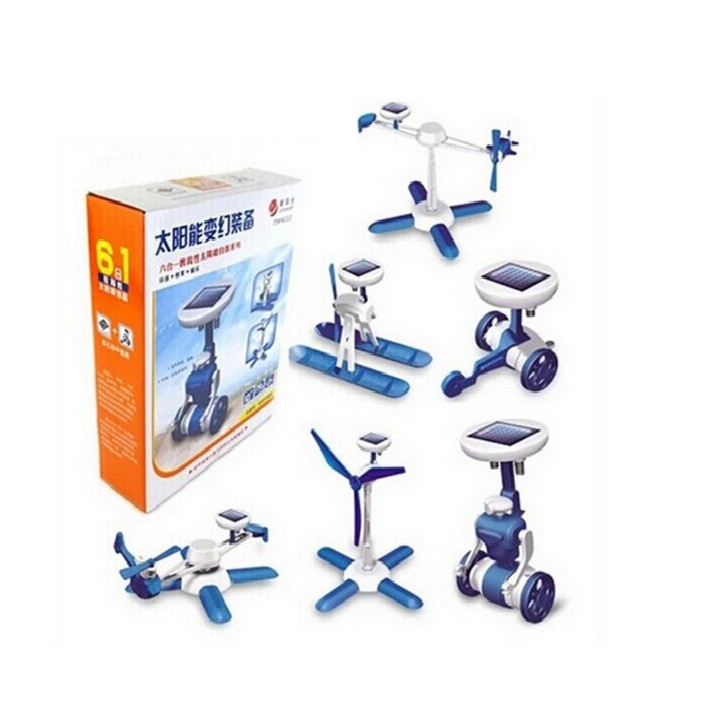 Robot Kit Lắp Ghép Năng Lượng Mặt Trời 6in1 Cao Cấp ( Xanh)