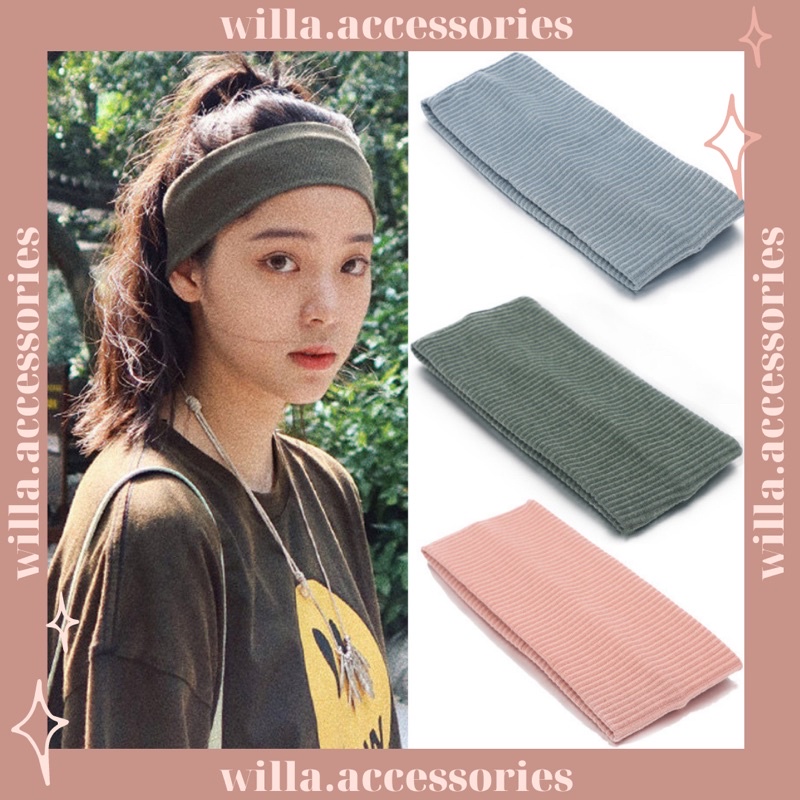 băng đô dệt kim, băng đô thể thao dành cho nữ tập yoga, băng đô sợi cotton thấm hút mồ hôi và thoáng khí
