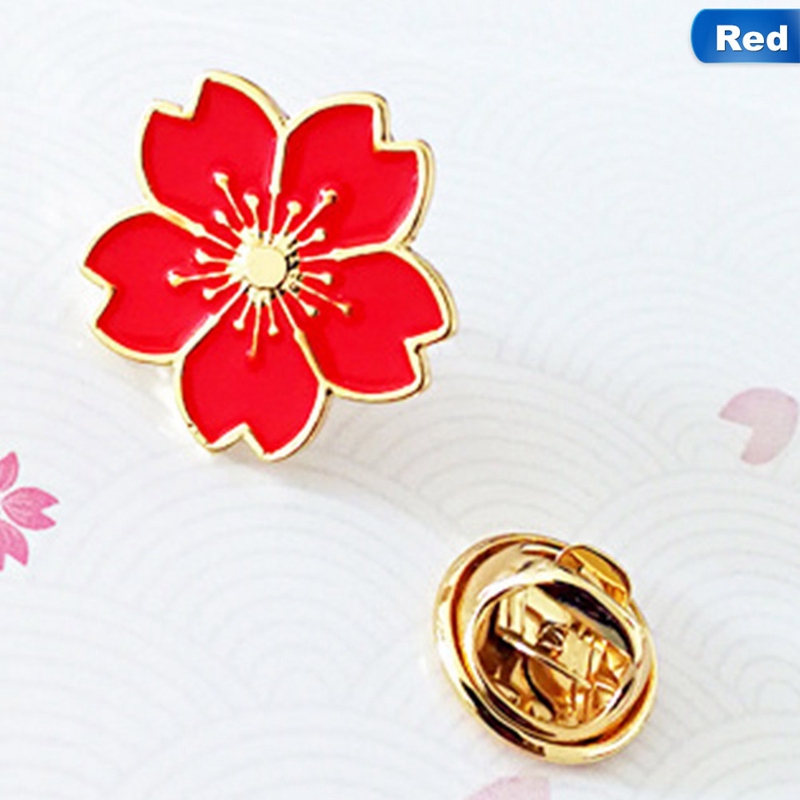 Trâm cài áo hình hoa anh đào nhiều màu sắc xinh xắn