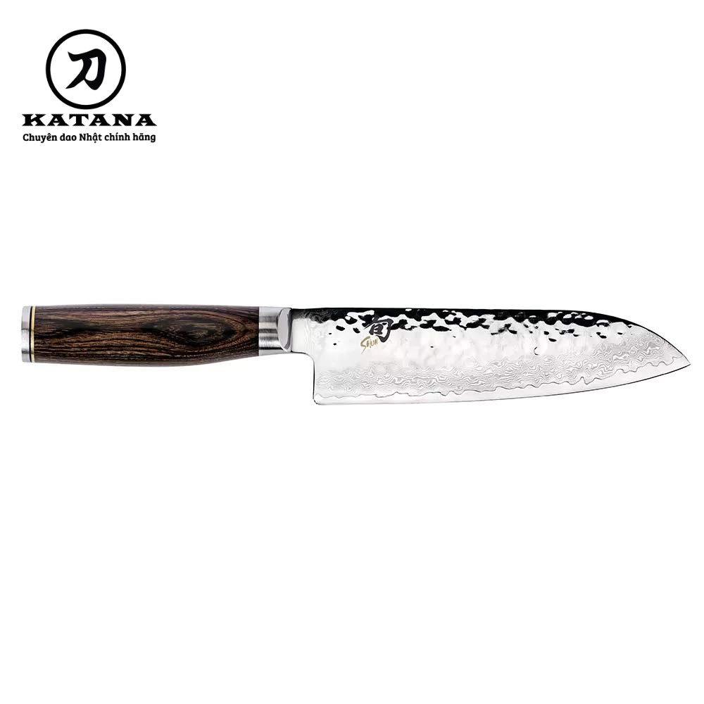 Dao bếp Nhật cao cấp Shun Premier Santoku - Dao thái đa năng thép Damascus TDM0702 (178mm)