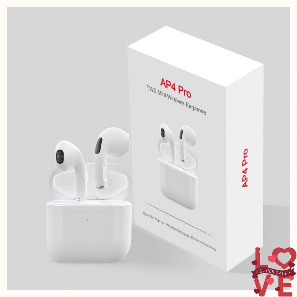 Tai nghe Blutooth Airpod Pro 4 Phiên Bản Nâng Cấp Không Dây Nhét Tai Dành Cho Tất Cả Điện Thoại  5.0 TWS | PRO4