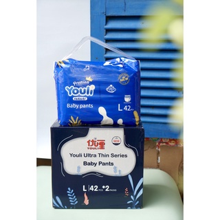 (HCM) Thùng (2 túi) Bỉm/ Tã quần Youli xanh M88/L84/XL80/XXL72/XXXL68/XXXXL66 miếng