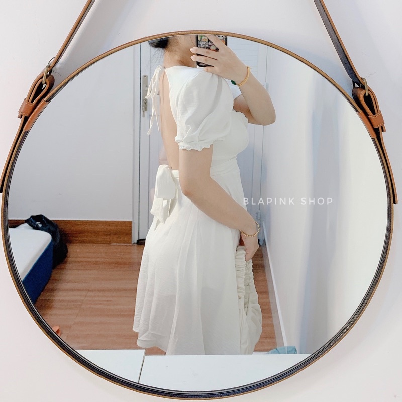 Váy babydoll BlaPink Ngắn Xòe Chất Đũi Cut Out Hở Lưng -ANDY DRESS T206