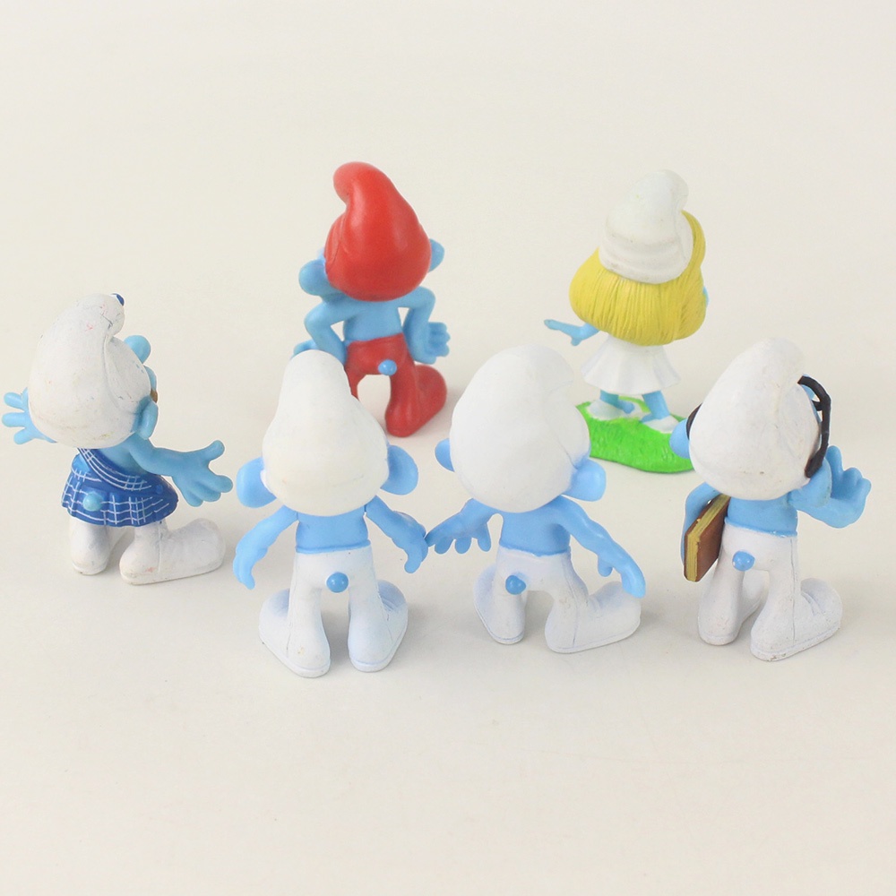 Mô Hình Nhân Vật Phim Smurfs Season Clumsy Smurfette Papa Grouchy Brainy Gargamel Schtroumpf Mini Bằng Vinyl Cổ Điển Làm Quà Tặng Sinh Nhật Mới Cho Bé