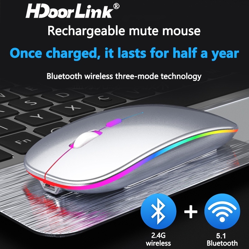 Chuột Không Dây HDOORLINK 2.4G có thể sạc lại dùng cho laptop