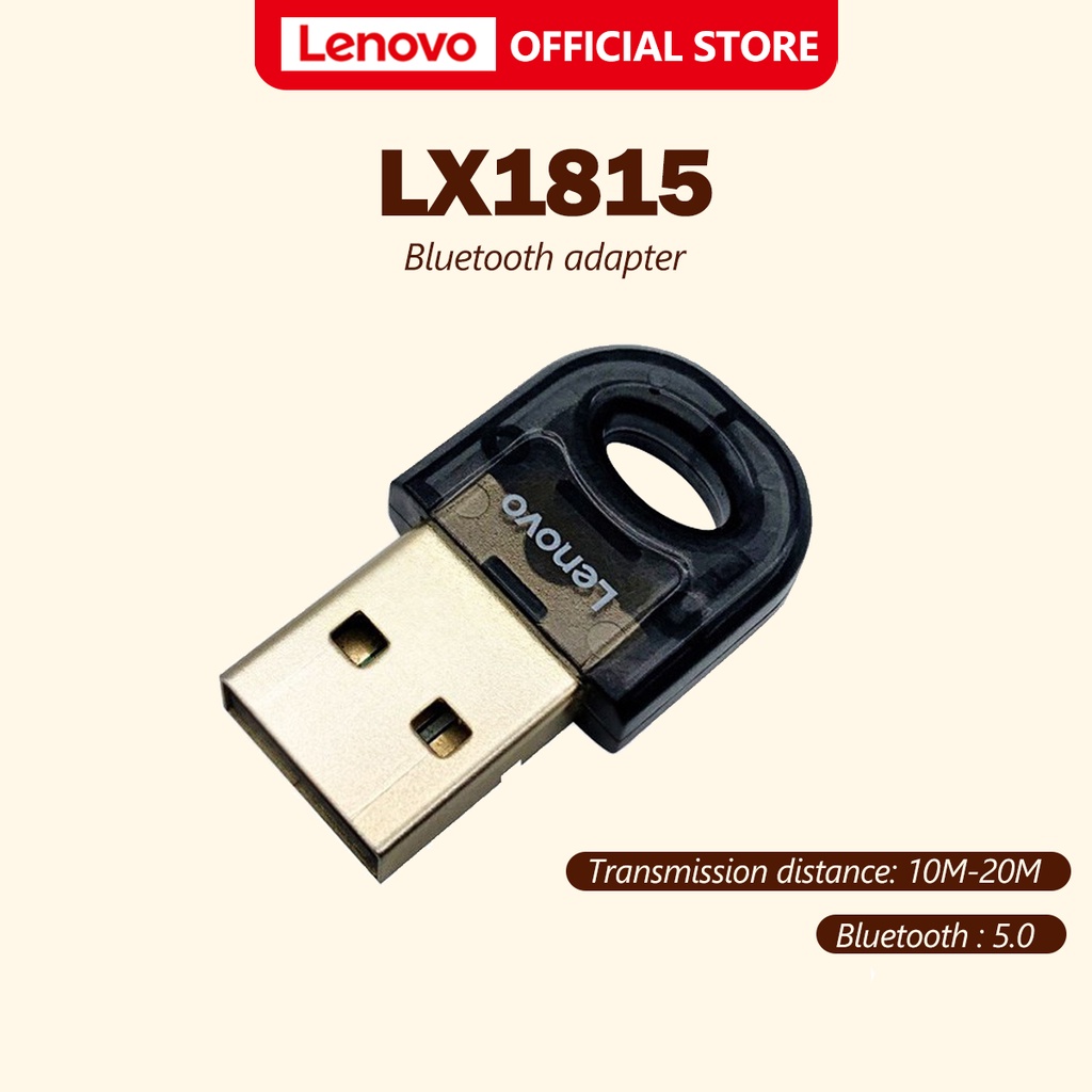 Đầu thu phát bluetooth 5.0 Lenovo LX1815 đầu USB cho đầu thu âm loa không dây máy tính laptop