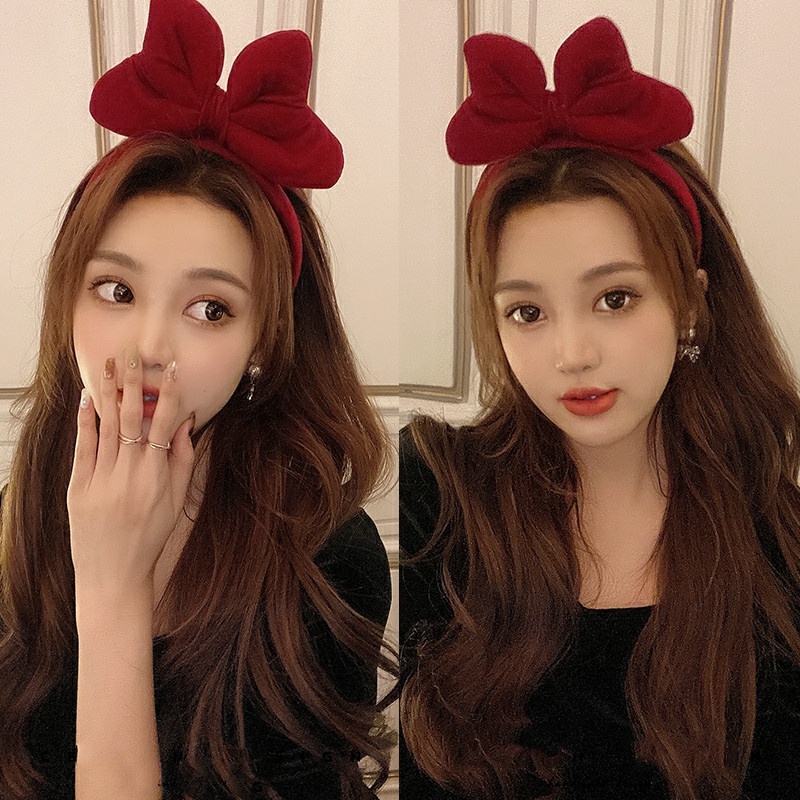 Băng đô nơ cài tóc ba chiều phong cách công chúa thời trang năm mới