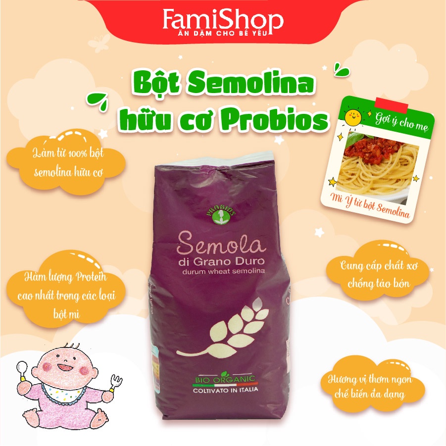 Bột mì Semolina hữu cơ 1kg ProBios