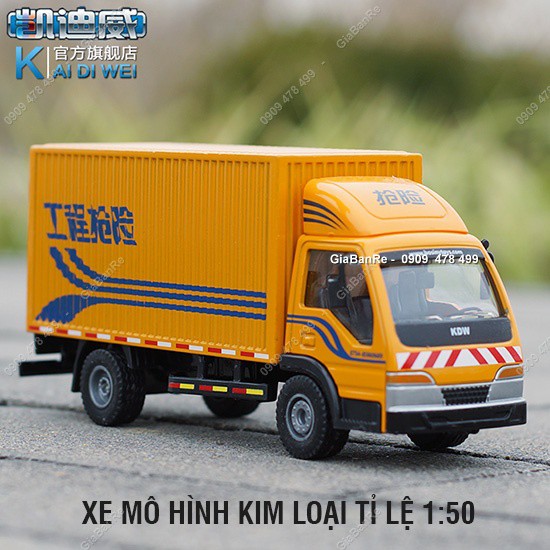 Xe Mô Hình Kim Loại Xe Chở Hàng Chuyên Dụng Tỉ Lệ 1:50 - KDW - 9912