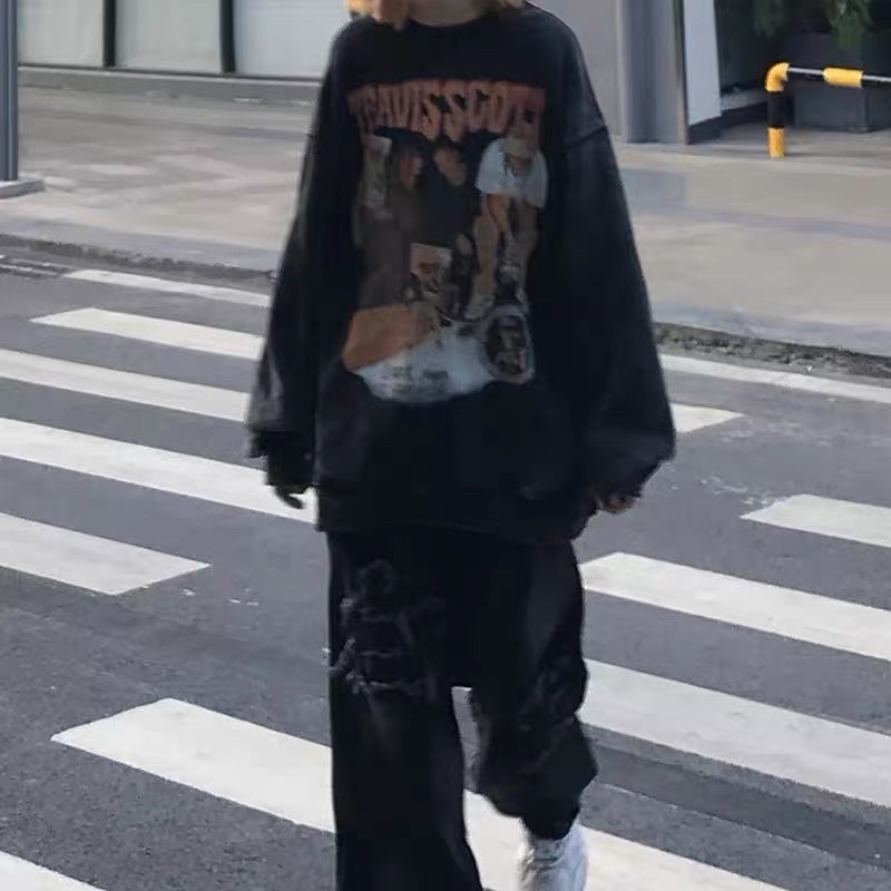 [ẢNH THẬT CẬN CHẤT ] ÁO SWEATER NỈ LOANG TRAVIS SCOTT UNISEX FORM RỘNG (ẢNH THẬT Ở CUỐI) | BigBuy360 - bigbuy360.vn