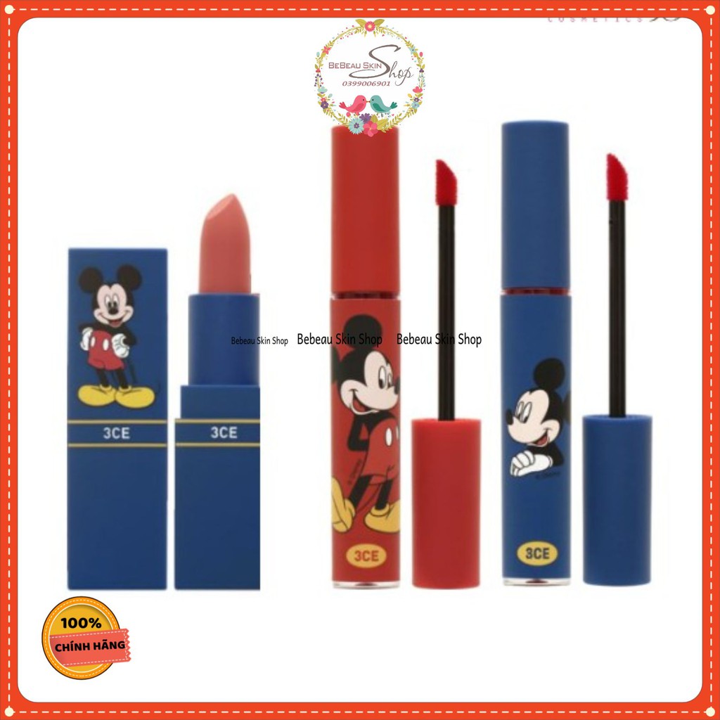 Son Kem 3CE MicKey Tattoo Lip Tint - PHIÊN BẢN CHUỘT MICKY 🍀 Son 3CE MicKey