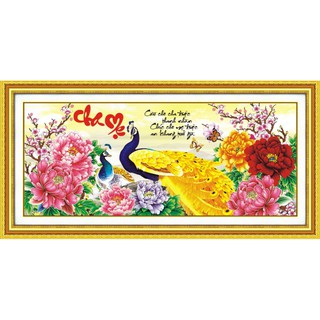 Tranh Thêu Chữ Thập 3D Cầu Cho Cha Được Thanh Nhàn 88817 , DV6008 (KHÁCH TỰ THÊU) KT:85X40CM