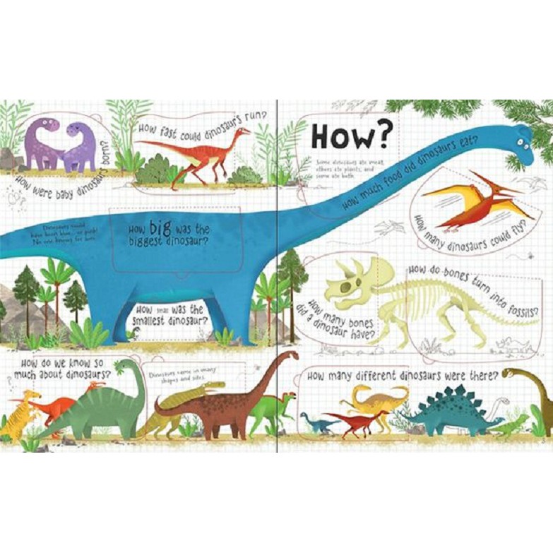 Sách - Anh: Lift-The-Flap Questions And Answers About Dinosaurs