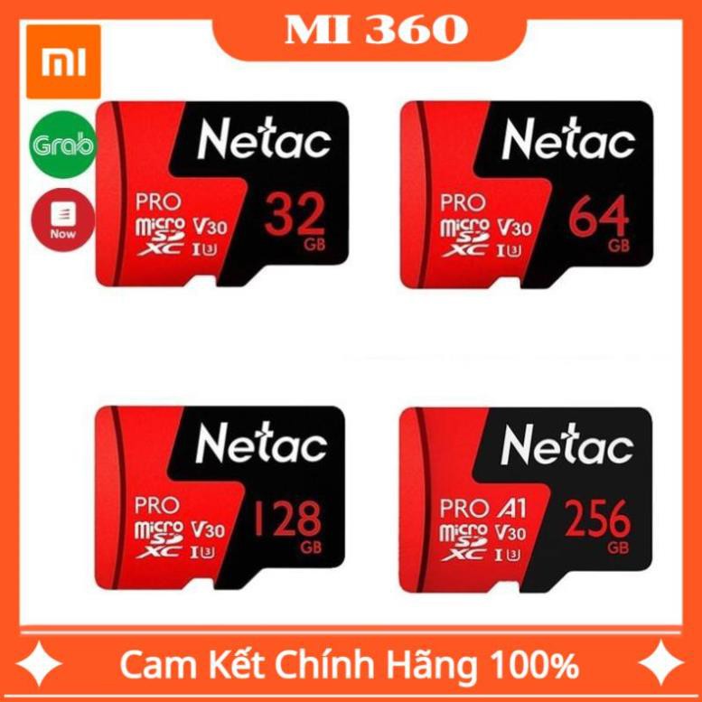 ✅ Chính Hãng✅ Thẻ nhớ microSDXC Netac Pro 32GB U3 4K V30 98MB/s✅  chuyên camera, máy quay và điện thoại