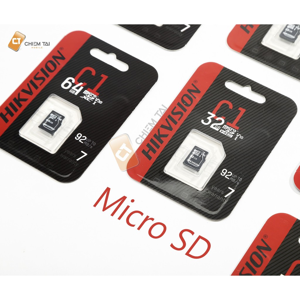 Thẻ nhớ Camera Hikvision 64GB - Hàng chính hãng - Chuyên cho camera, điện thoại, máy ảnh - Bảo hành 36 tháng