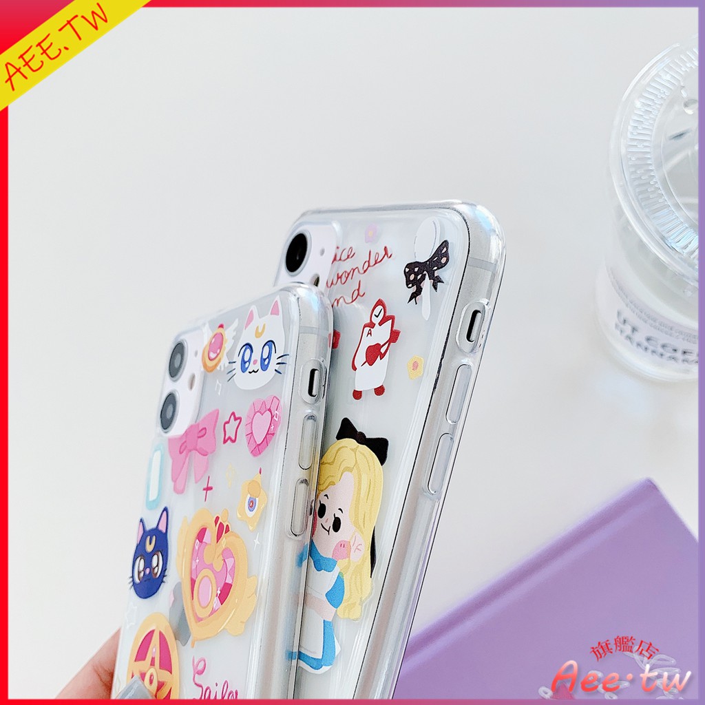 Disney Ốp Điện Thoại Bảo Vệ Ống Kính Máy Ảnh Họa Tiết Alice Xinh Xắn Cho Iphone 11