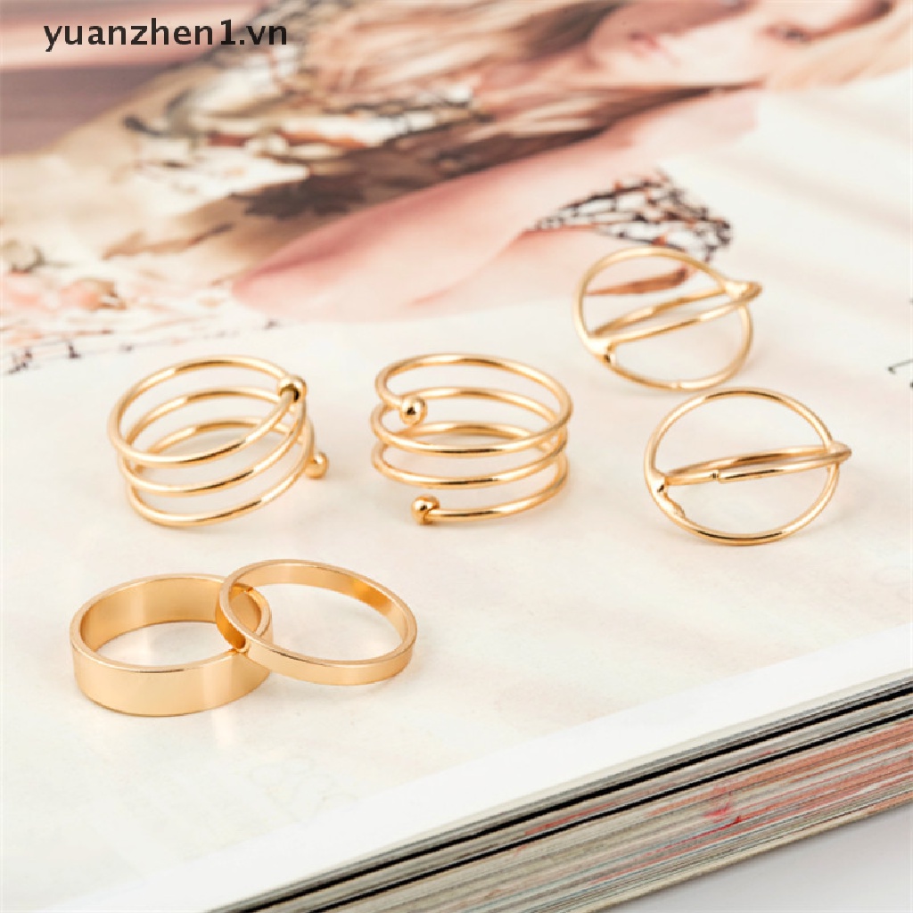 (MớI) Nhẫn Đeo GiữA NgóN Cho Nữ - Bộ 6 CáI