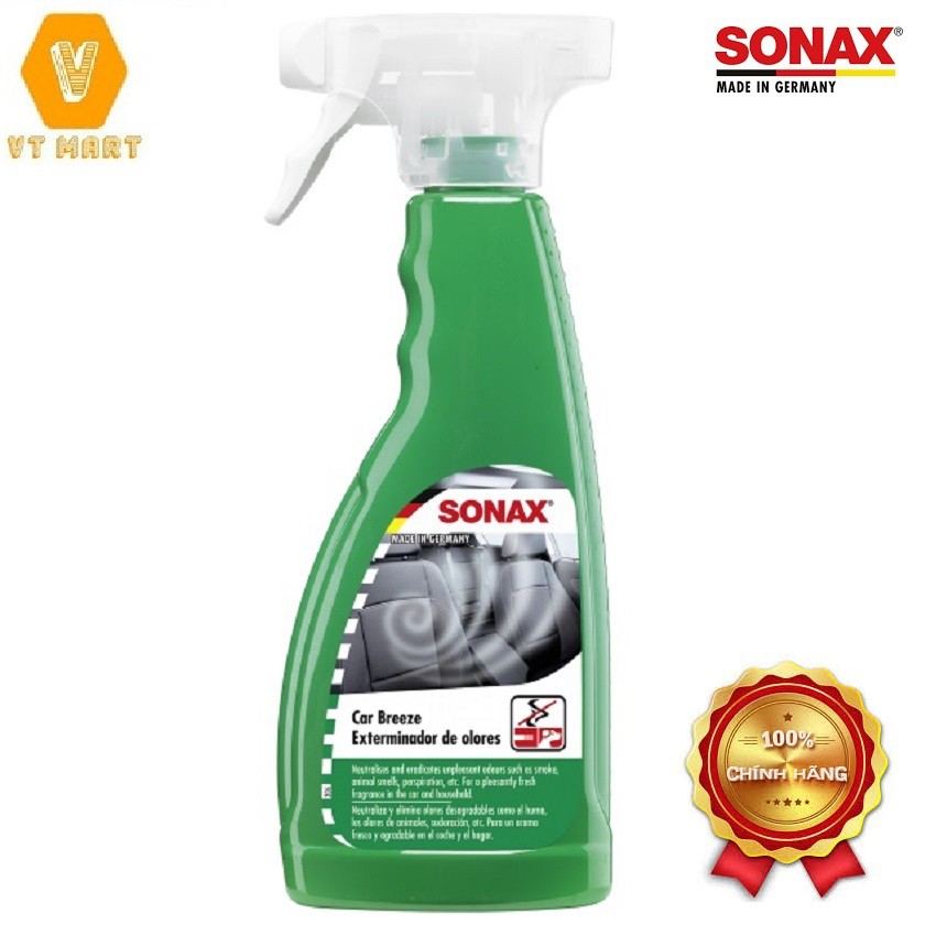 Dung Dịch Khử Mùi Nội Thất SONAX SmokeEx 500ml 292241 làm trung hòa, loại bỏ các mùi khó chịu khác, mùi thơm mát dễ dịu.