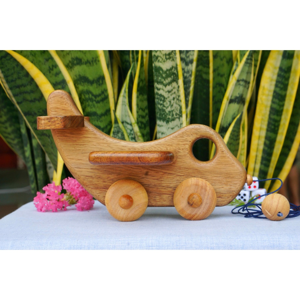 Đồ chơi xe máy bay bằng gỗ, gỗ tự nhiên, đồ handmade, quà sinh nhật, giáng sinh cho trẻ, đồ lưu niệm, trang trí tủ kệ.