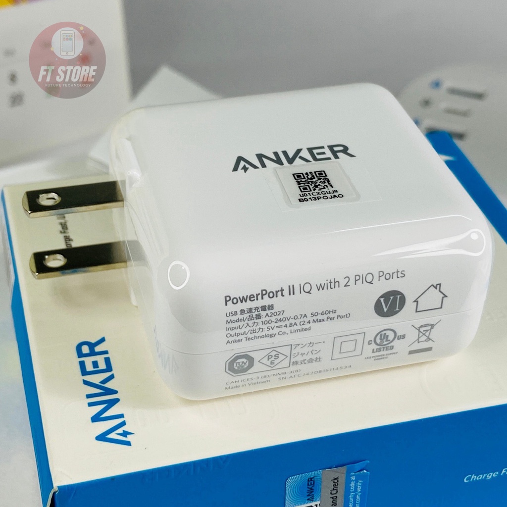 [GIAO HÀNG NHANH] Củ Sạc Anker 2 Cổng PowerPort II 24w - A2027 dành cho Iphone/ipad