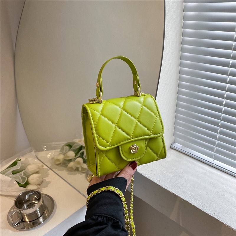 Túi xách tote Jasmin Noir phối hai dây xích kẻ sọc caro sành điệu cho nữ