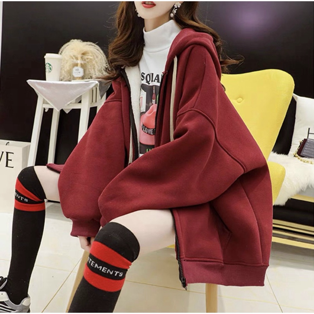 ÁO KHOÁC NỈ NỮ TAY PHỒNG CUỐN HÚT FORM RỘNG THIẾT KẾ GIẢN ĐƠN CHẤT NỈ NGOẠI DÀY MỊN CỰC TREND UT2120 BAO ĐẸP