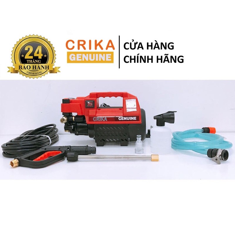 Máy rửa xe áp lực cao Crika 2500w - có chỉnh áp - Hàng chính hãng ( bảo hành 1 đổi 1 )